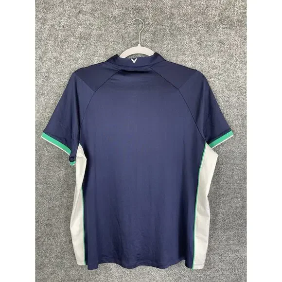 Callaway Women's Golf Polo XL OPTI-DRI Short Sleeve Blue, White and Green - Picture 7 of 9